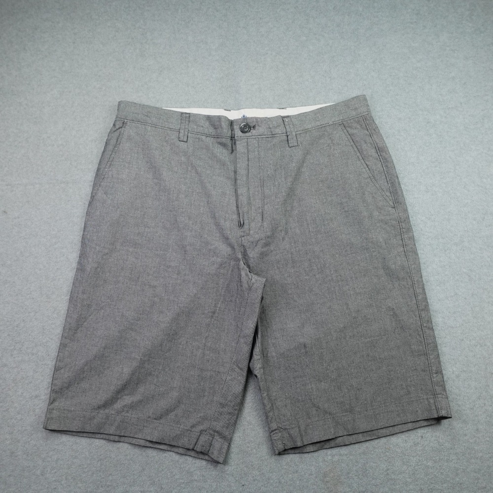 J.Crew Shorts Mens 35 Gray Chino Casual Flat Front Cotton